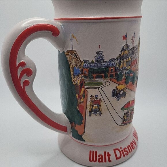 Vintage Ceramarte Brazil Walt Disney World Beer Stein Main Street/Castle 6 1/2" - Picture 4 of 5